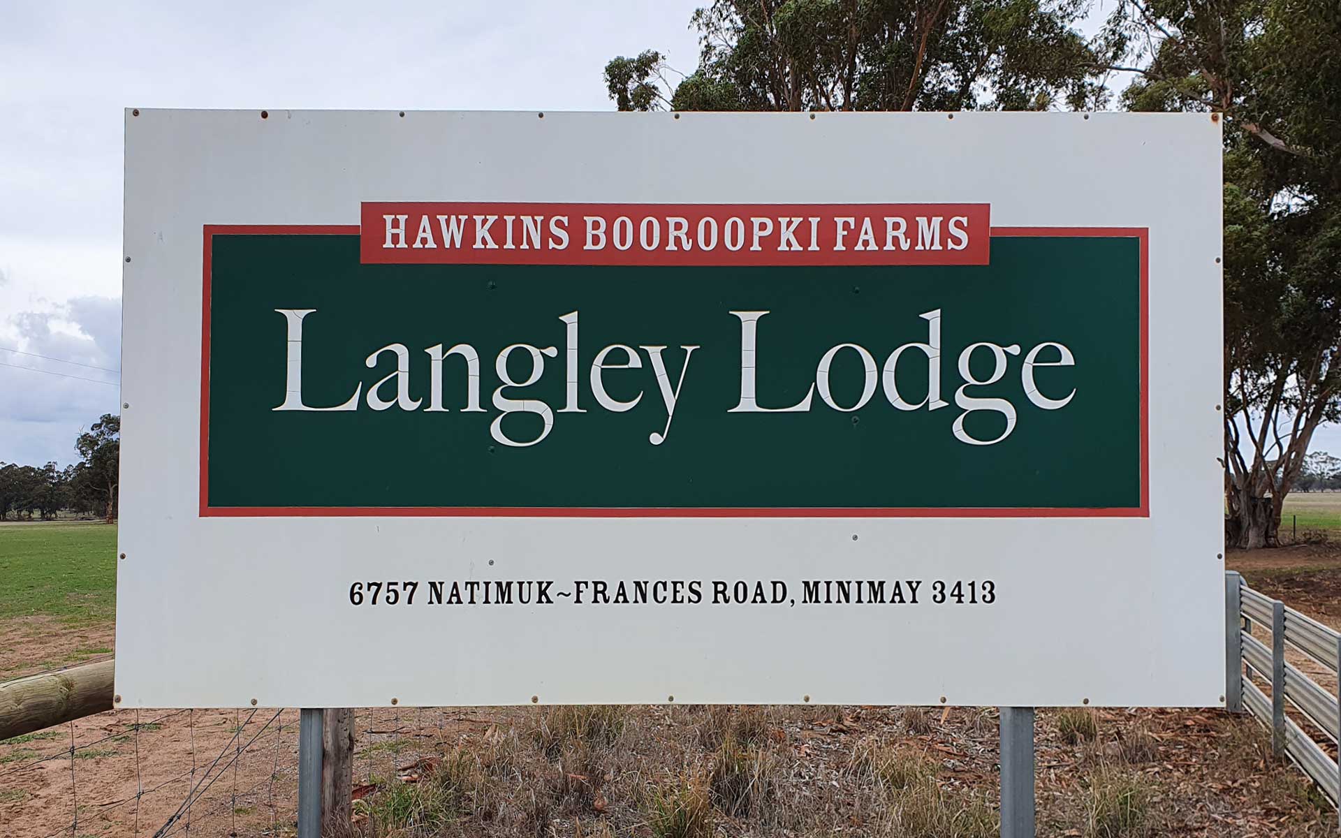 Langley Lodge, Hawkins Booroopki Farms